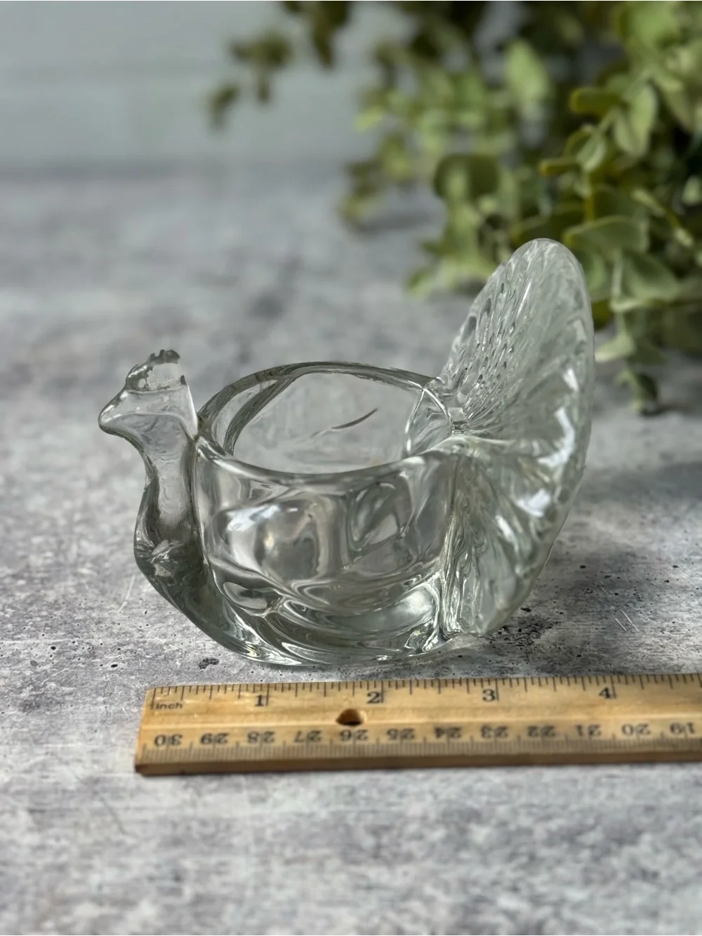 Vintage 70s Avon Glass Turkey Votive Candle Holder 1979